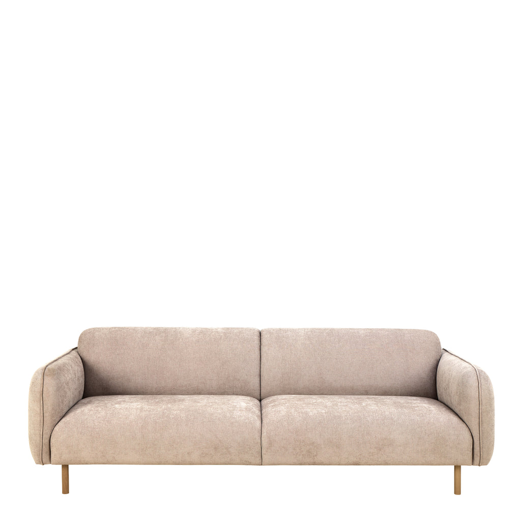 Westley Set of 2 x 3 Seater Sofas in Fay Beige Fabric