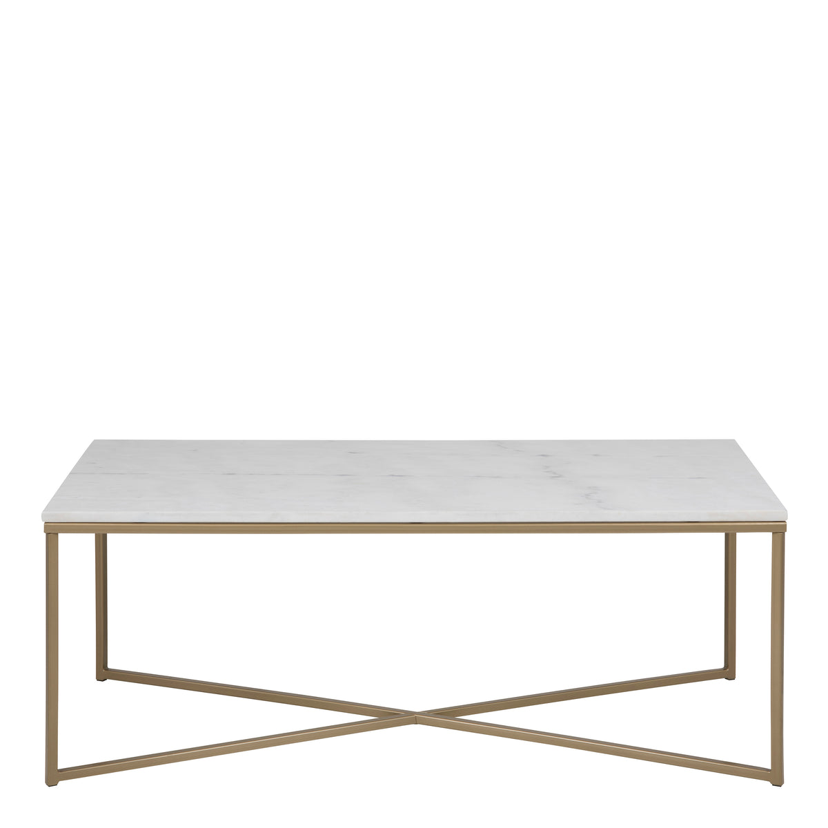 Alyssa Coffee Table with White Marble Top