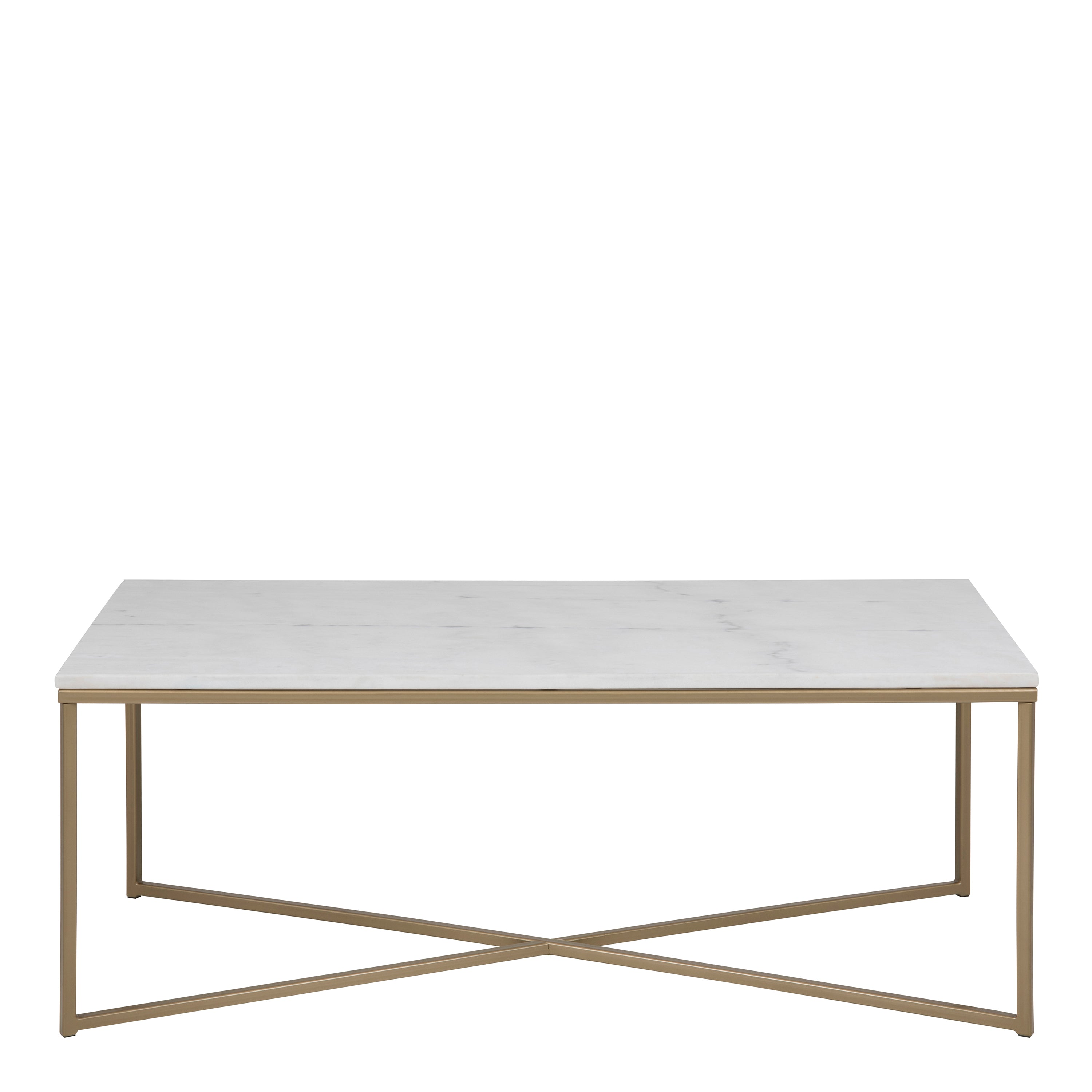 Alyssa Coffee Table with White Marble Top