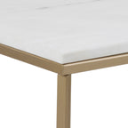 Alyssa Coffee Table with White Marble Top