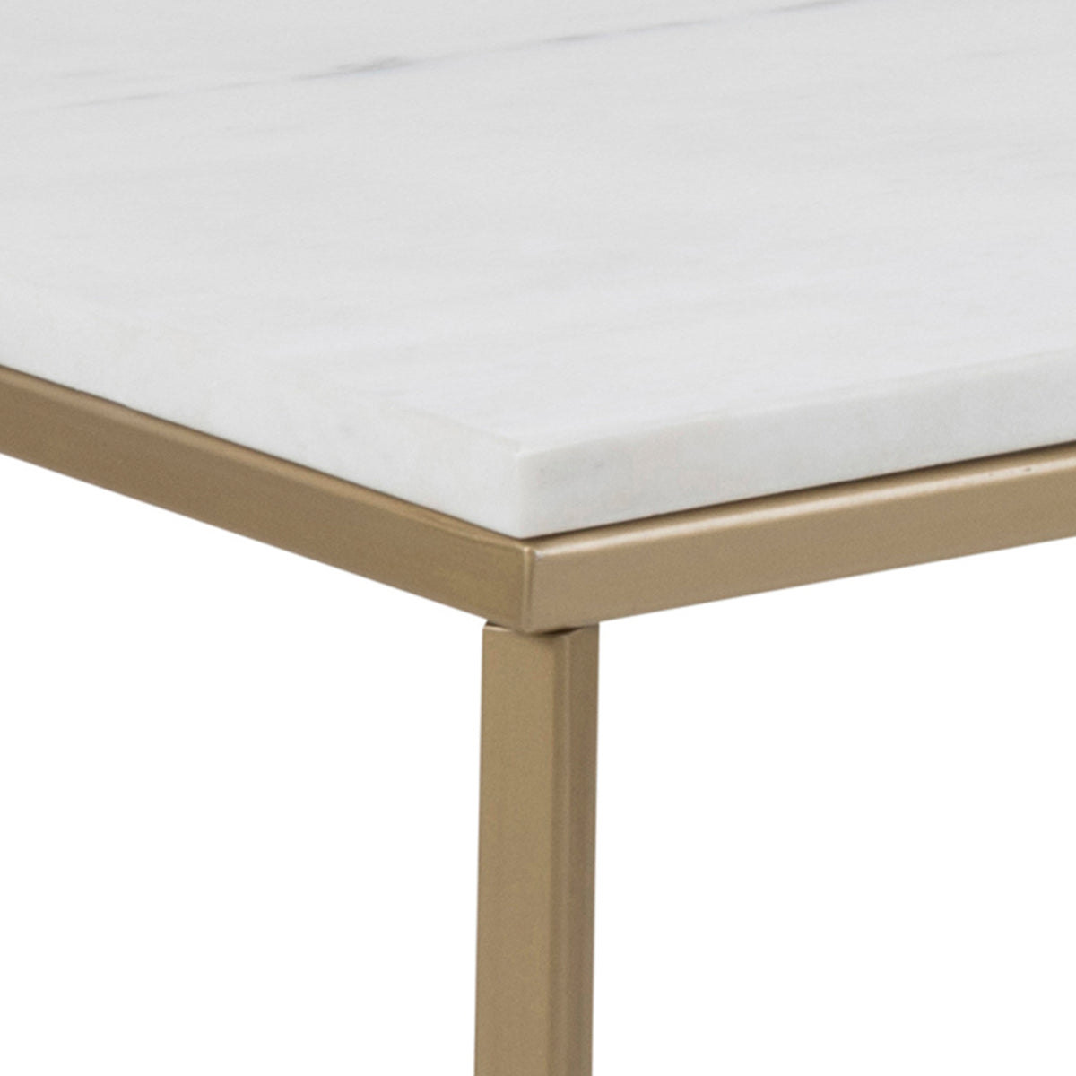 Alyssa Coffee Table with White Marble Top