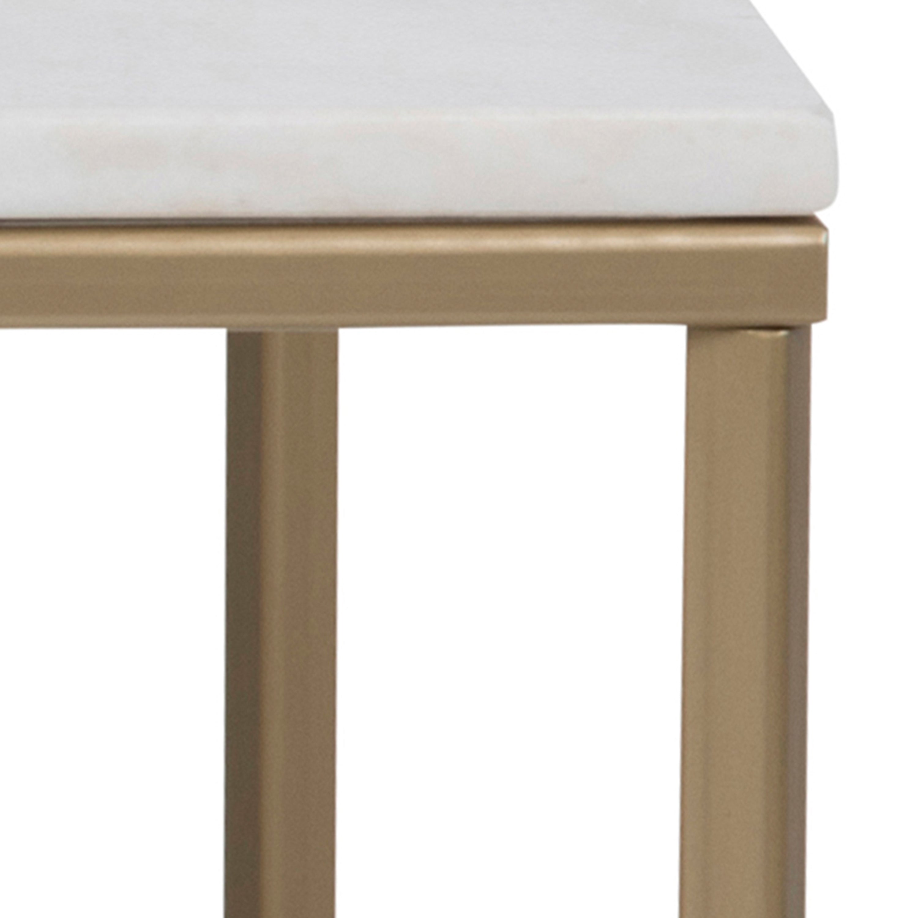 Alyssa Coffee Table with White Marble Top