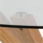 Harlow Round Dining Table with Glass Top 119x75.5cm