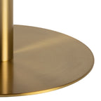 Codey Round Coffee Table with White Polished Marble Top & Gold Base