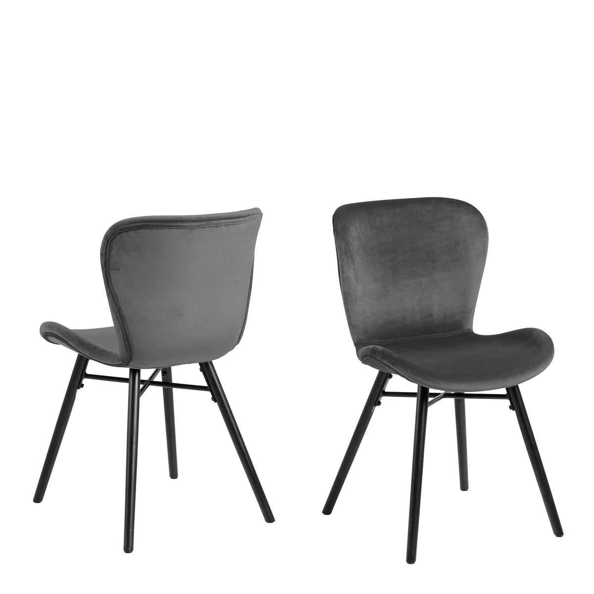 Matilda Dining Chair in Dark Grey Set of 2