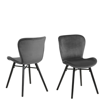 Matilda Dining Chair in Dark Grey Set of 2