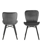 Matilda Dining Chair in Dark Grey Set of 2