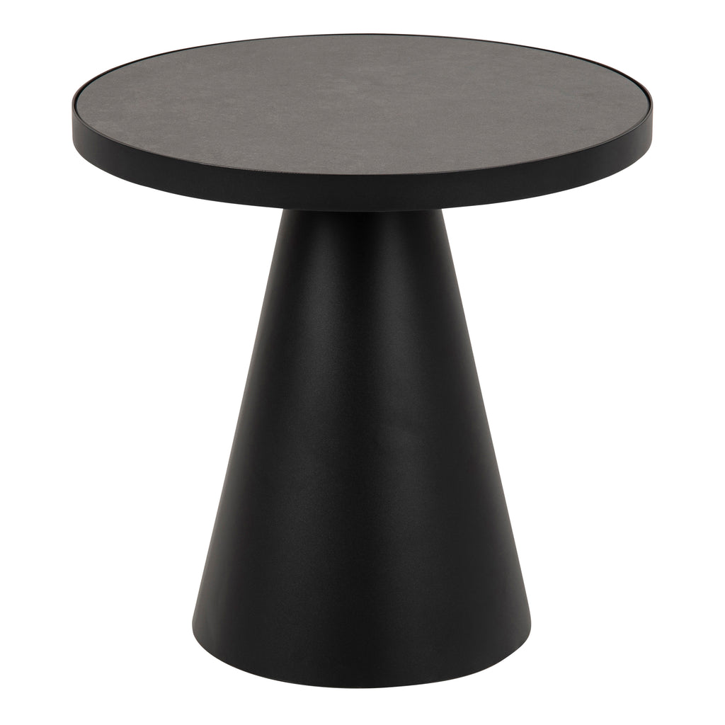 Sullivan Round Ceramic Coffee Table in Black 45,7x45cm