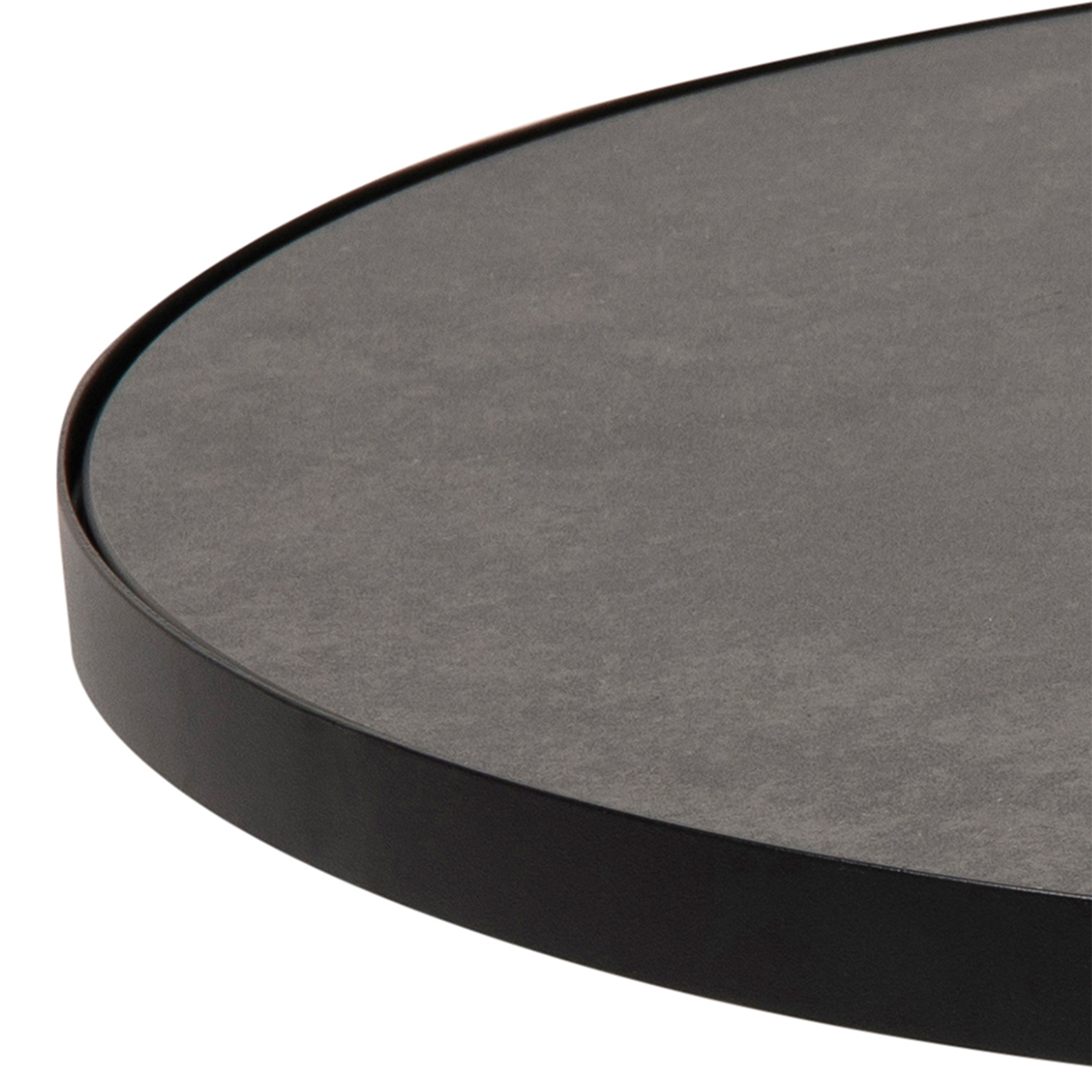 Sullivan Round Ceramic Coffee Table in Black 65.7x40cm