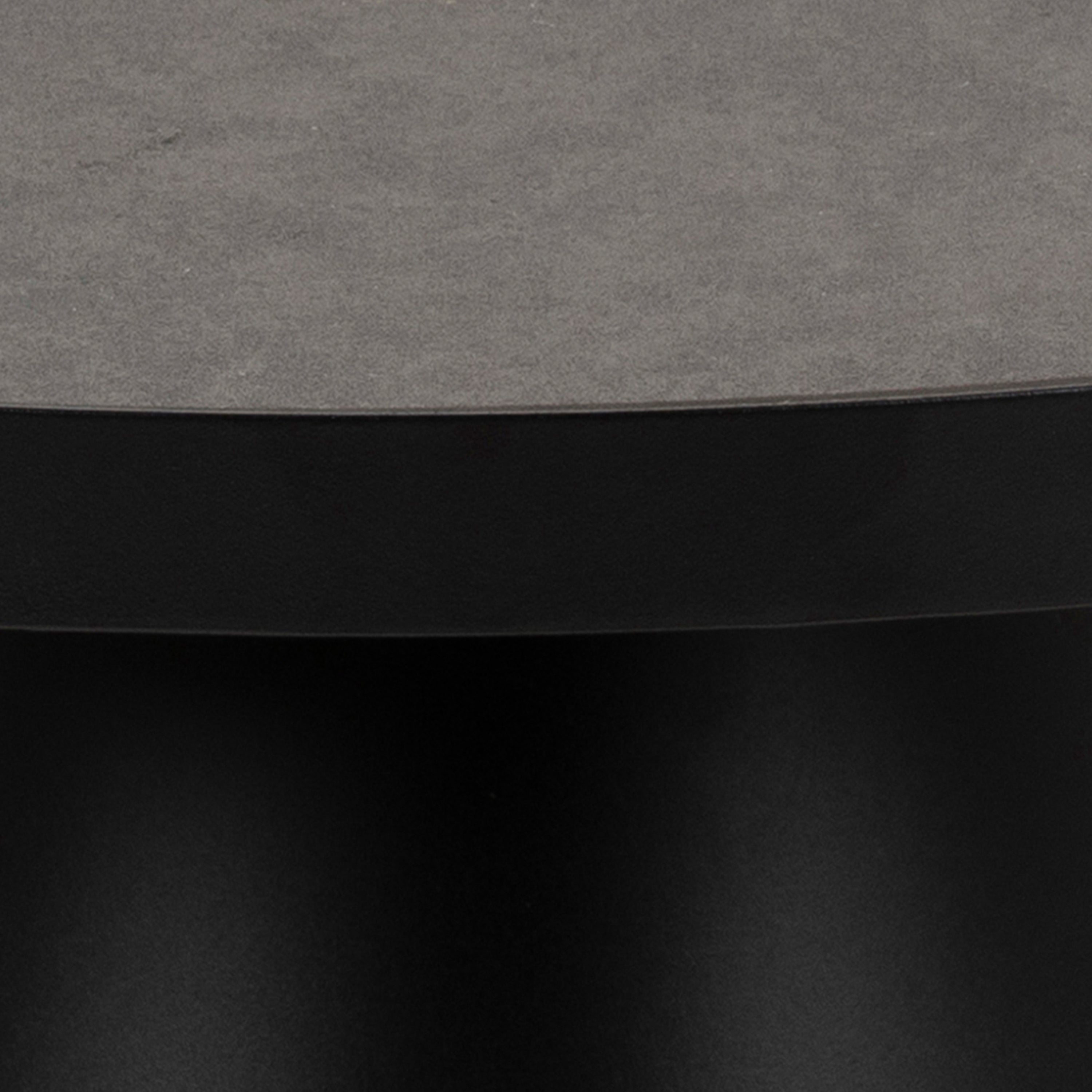 Sullivan Round Ceramic Coffee Table in Black 65.7x40cm