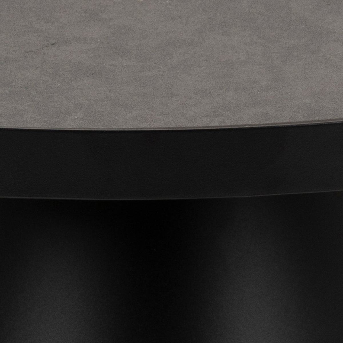 Sullivan Low Round Ceramic Coffee Table in Black 85.7x40cm