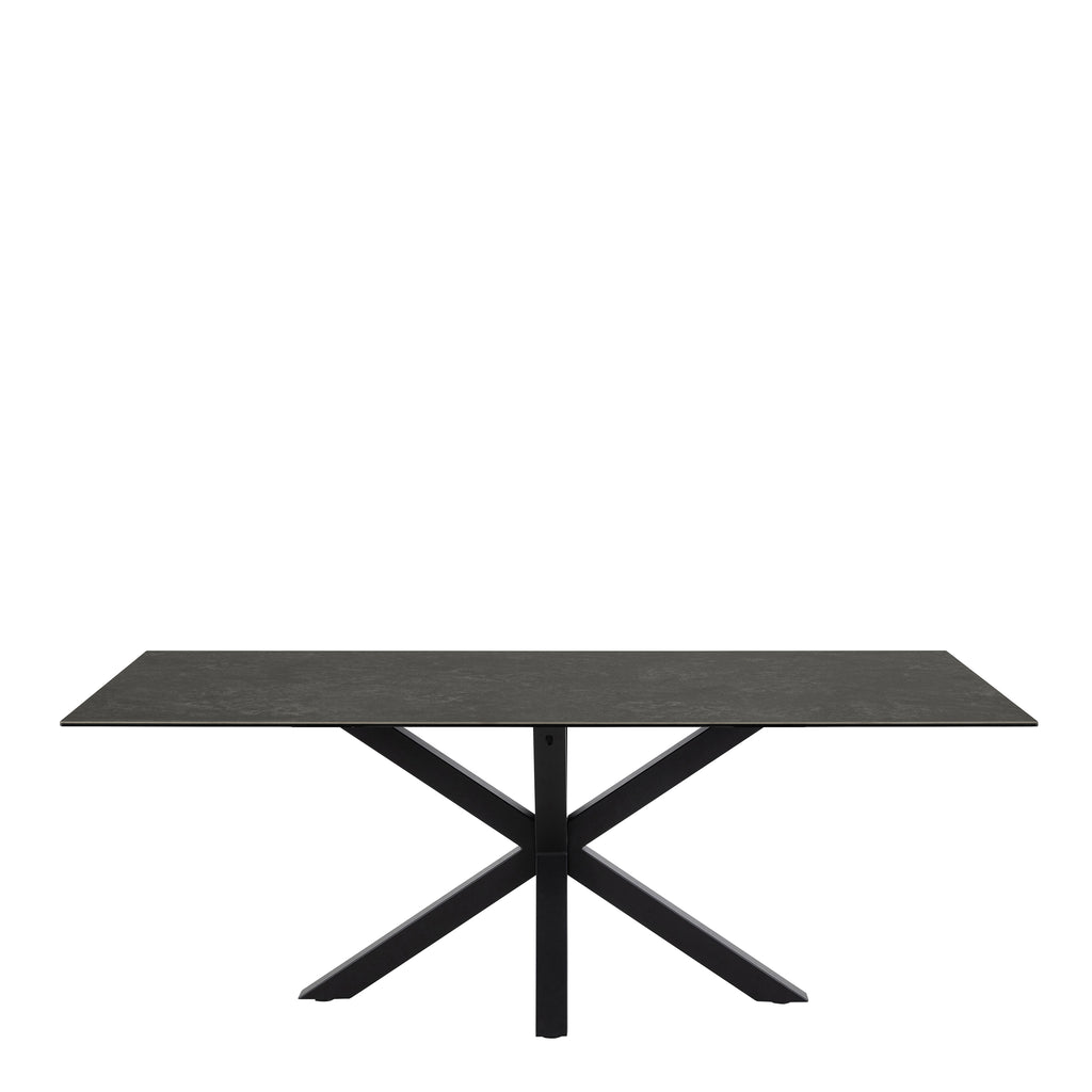 Harlow Dining Table with Ceramic Black Top 200cm