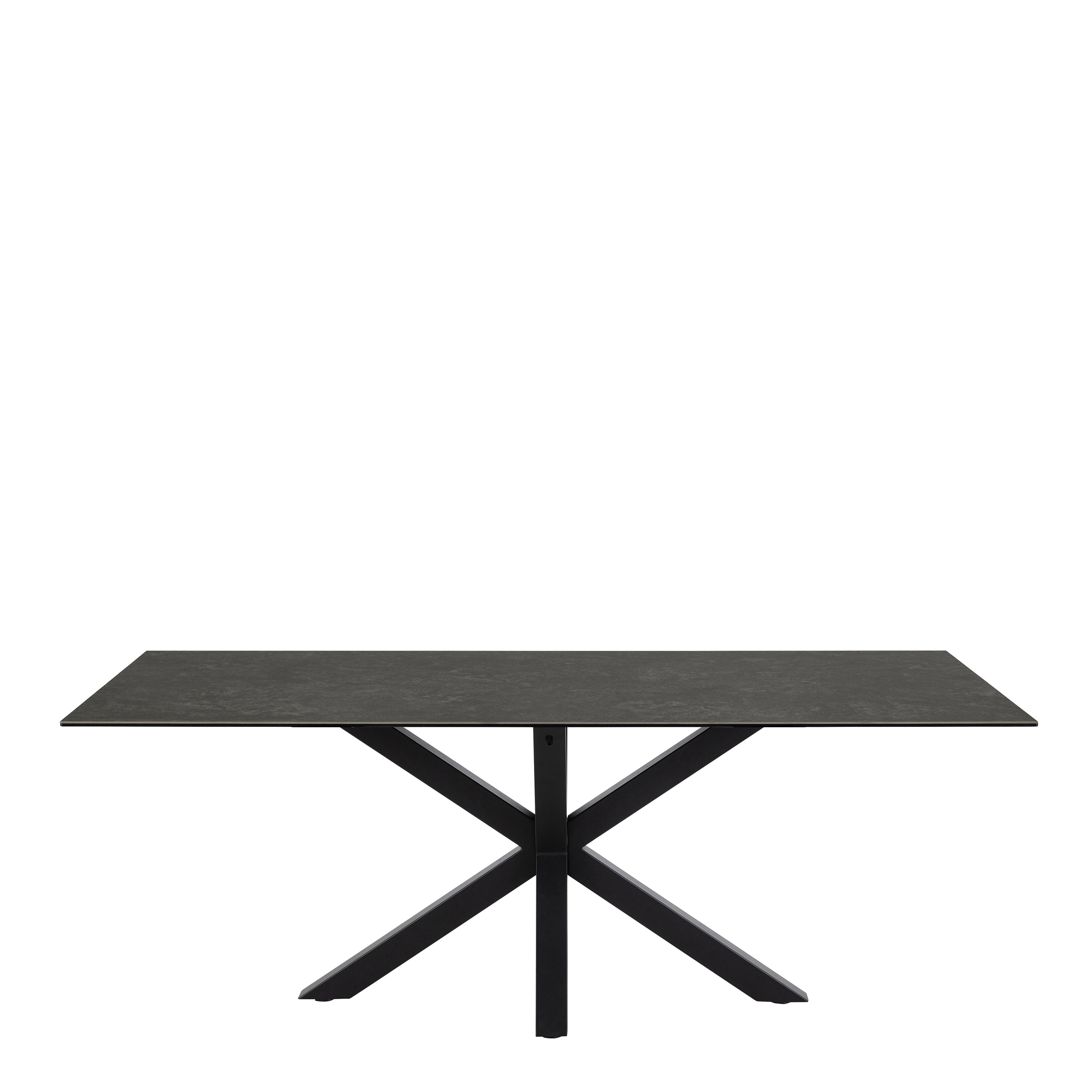 Harlow Dining Table with Ceramic Black Top 200cm