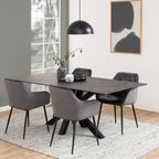 Harlow Dining Table with Ceramic Black Top 200cm