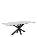 Harlow Dining Table with Ceramic White Top 200cm