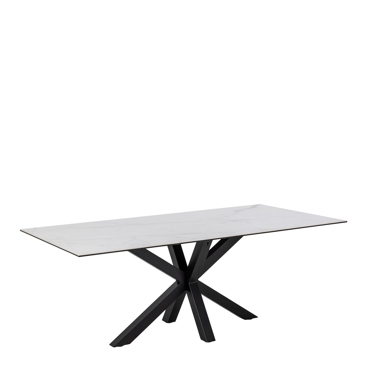 Harlow Dining Table with Ceramic White Top 200cm
