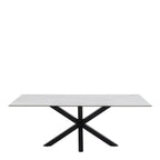 Harlow Dining Table with Ceramic White Top 200cm