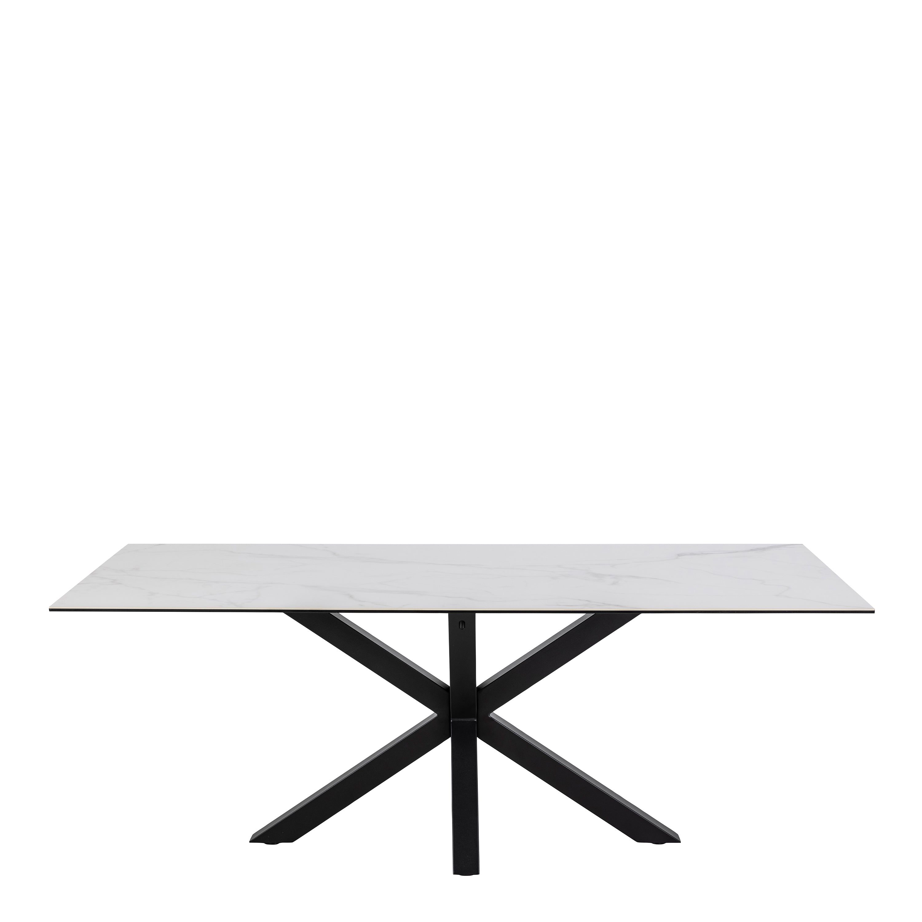 Harlow Dining Table with Ceramic White Top 200cm