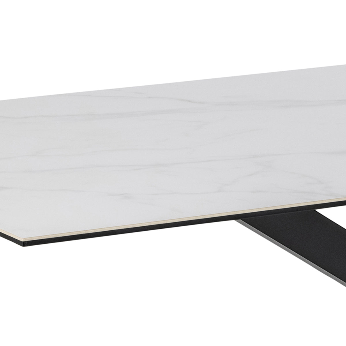 Harlow Dining Table with Ceramic White Top 200cm