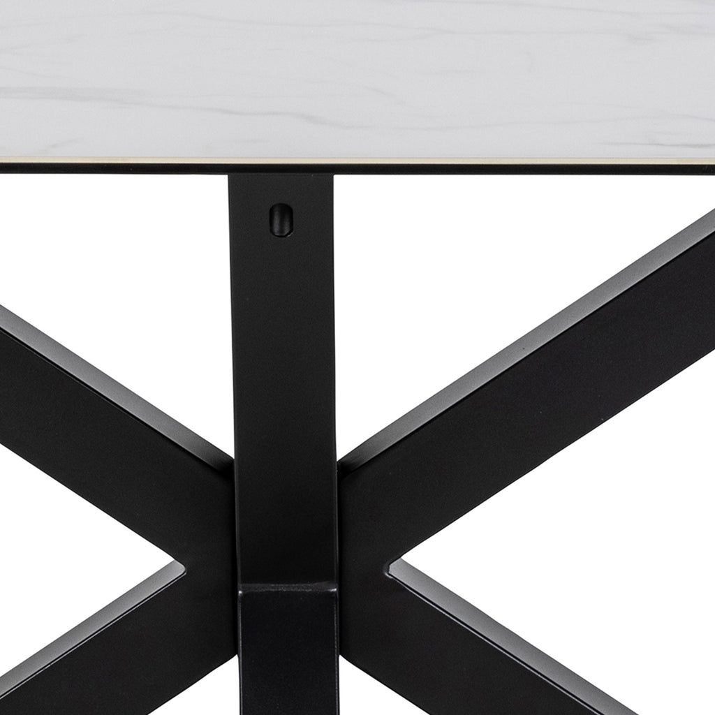 Harlow Dining Table with Ceramic White Top 200cm
