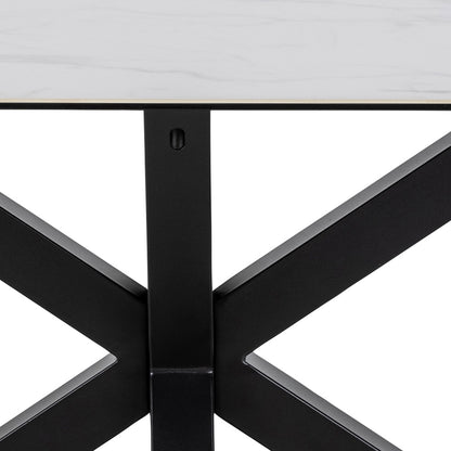 Harlow Dining Table with Ceramic White Top 200cm