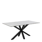 Harlow Dining Table in Ceramic White 160x75.5cm