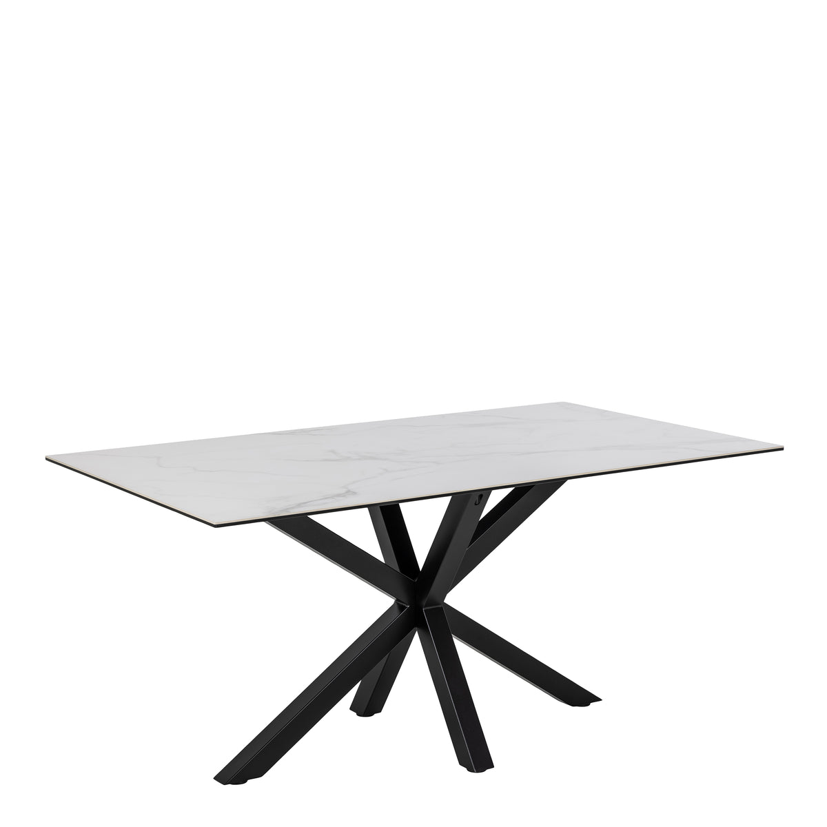 Harlow Dining Table in Ceramic White 160x75.5cm