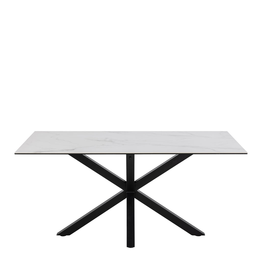 Harlow Dining Table in Ceramic White 160x75.5cm