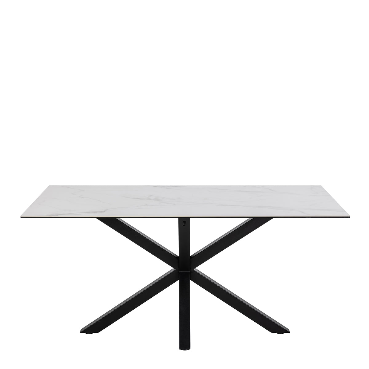 Harlow Dining Table in Ceramic White 160x75.5cm