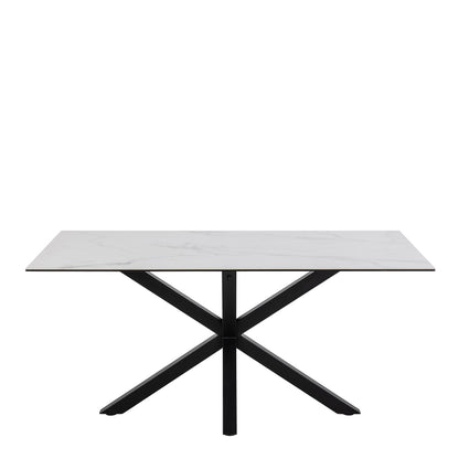 Harlow Dining Table in Ceramic White 160x75.5cm