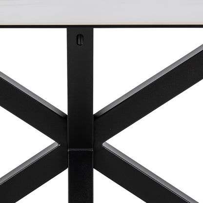 Harlow Dining Table in Ceramic White 160x75.5cm