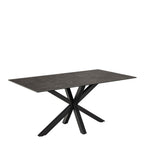 Harlow Dining Table in Ceramic  Black Top 160x75.5cm