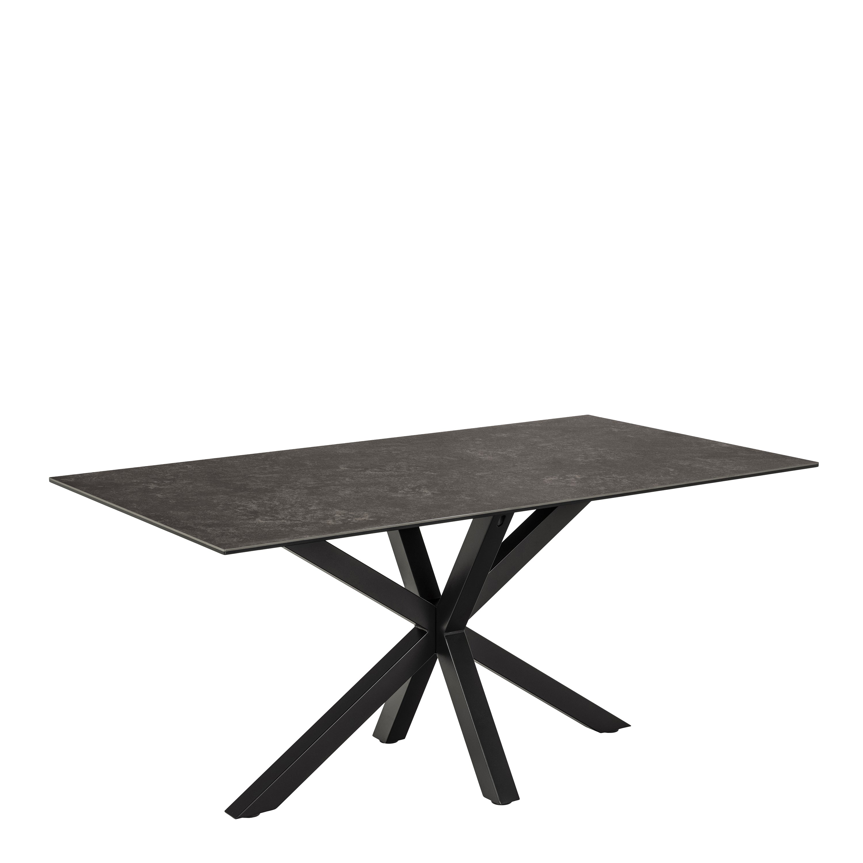 Harlow Dining Table in Ceramic  Black Top 160x75.5cm