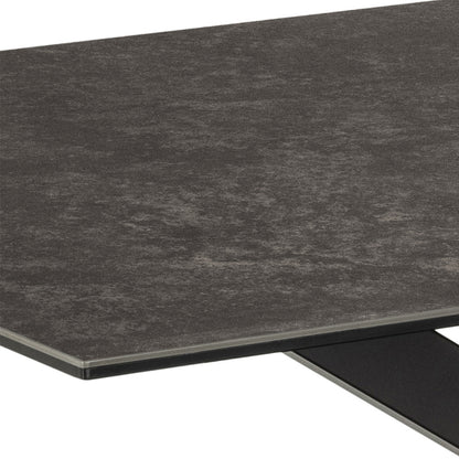 Harlow Dining Table in Ceramic  Black Top 160x75.5cm