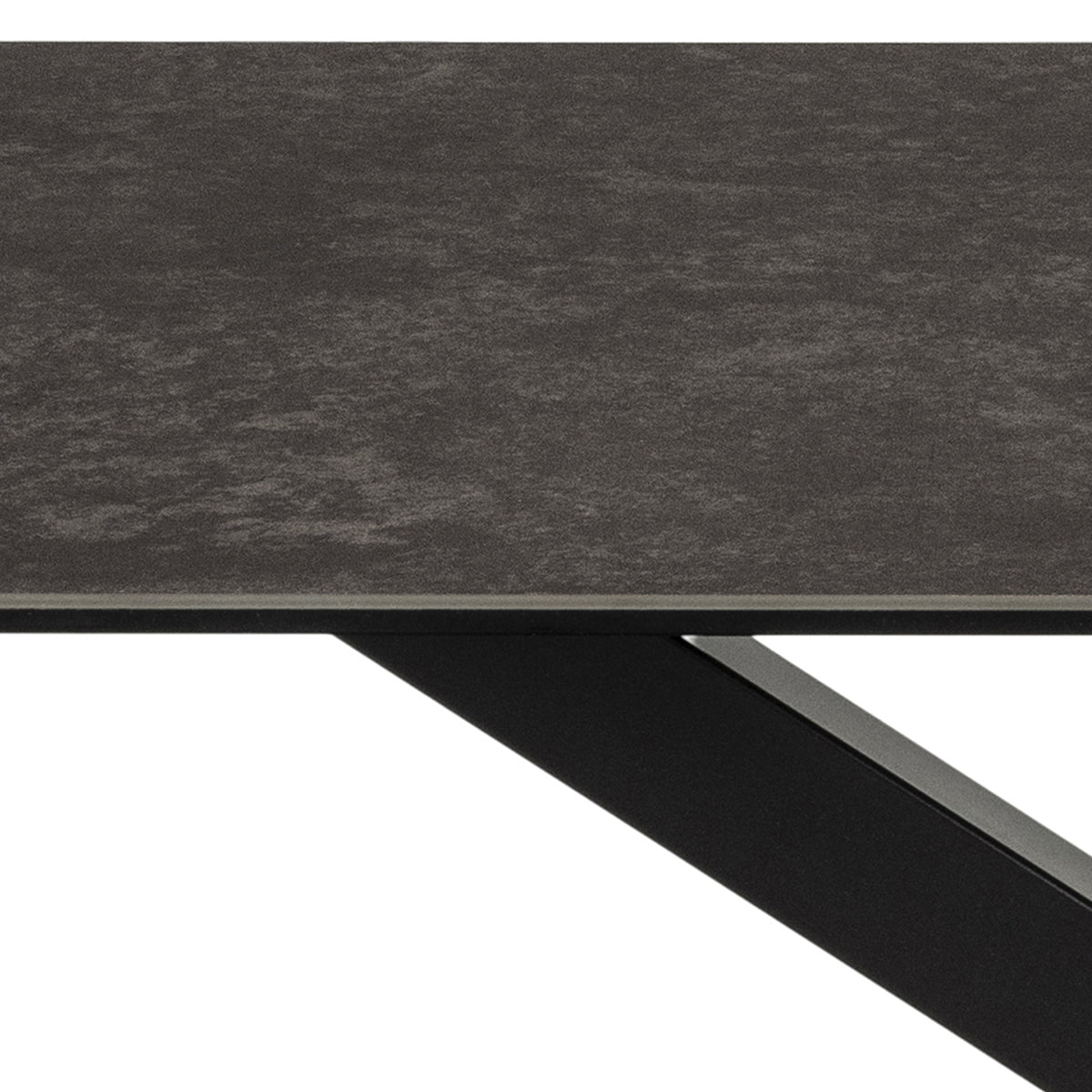 Harlow Dining Table in Ceramic  Black Top 160x75.5cm