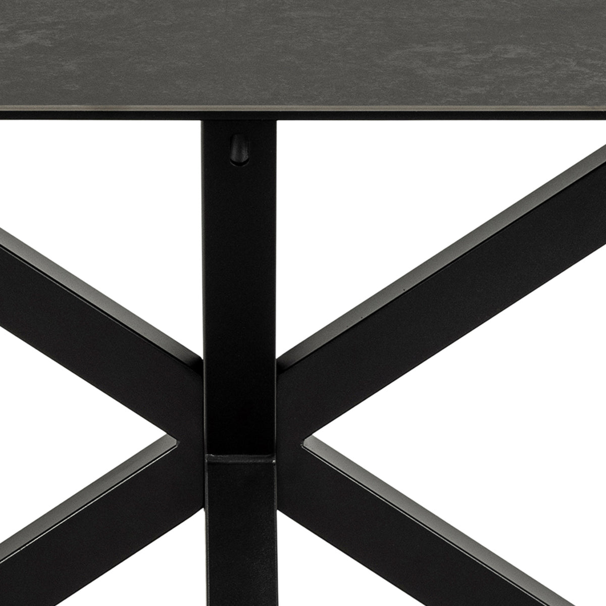 Harlow Dining Table in Ceramic  Black Top 160x75.5cm