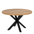 Harlow Dining Table in Oak with Black Legs