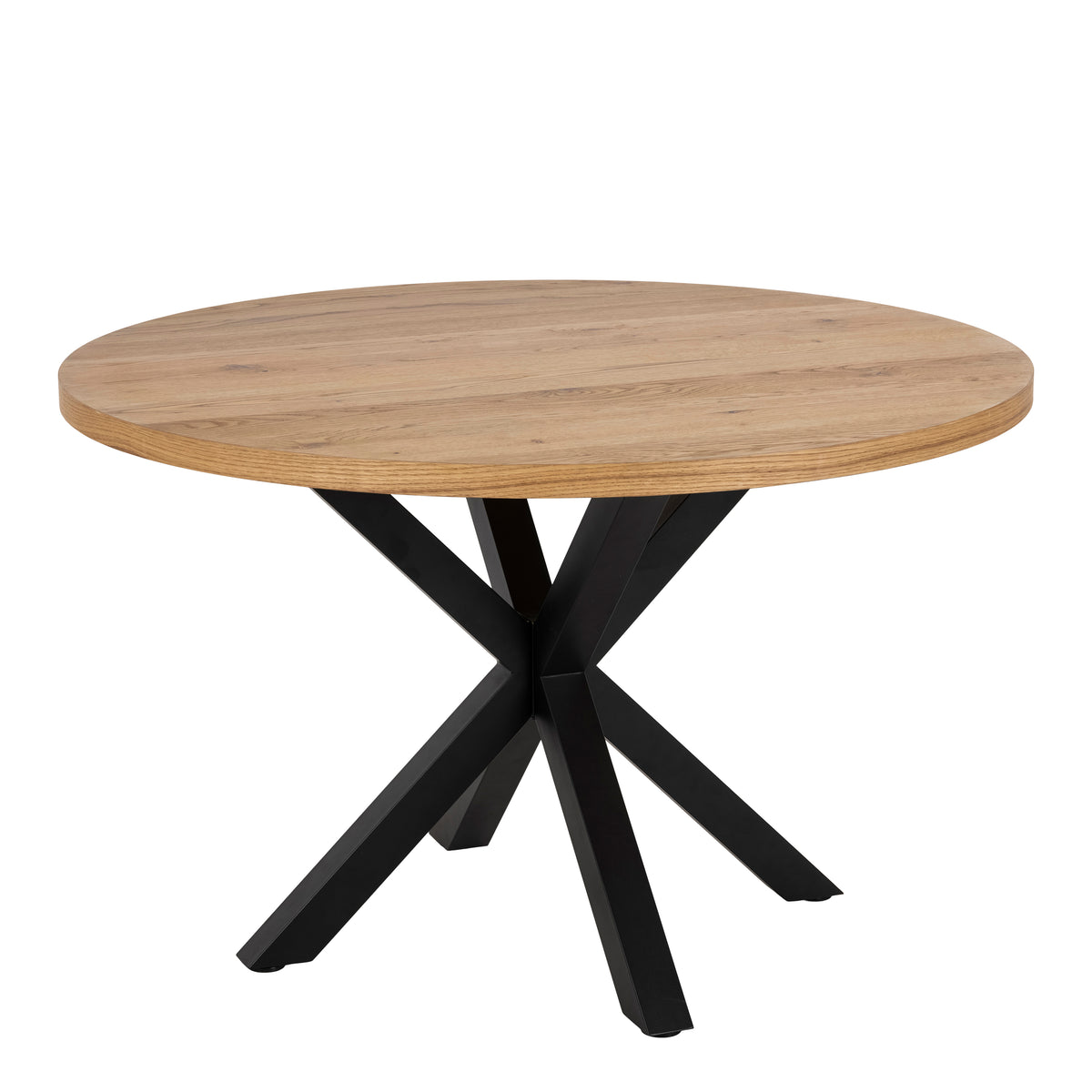 Harlow Dining Table in Oak with Black Legs