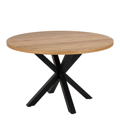 Harlow Dining Table in Oak with Black Legs