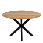 Harlow Dining Table in Oak with Black Legs