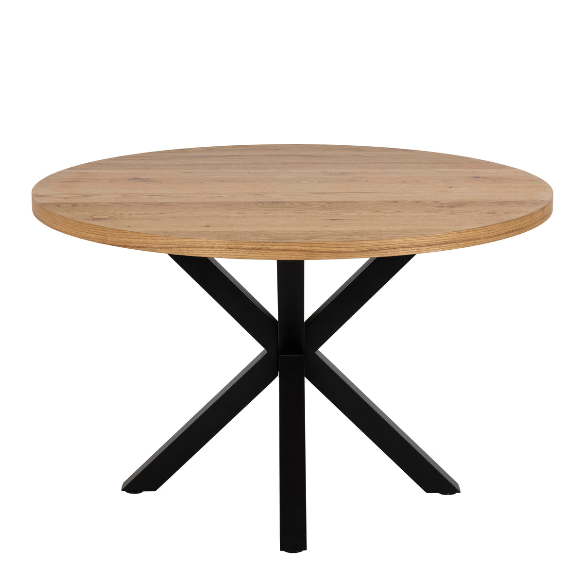 Harlow Dining Table in Oak with Black Legs