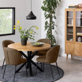 Harlow Dining Table in Oak with Black Legs