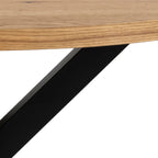 Harlow Dining Table in Oak with Black Legs
