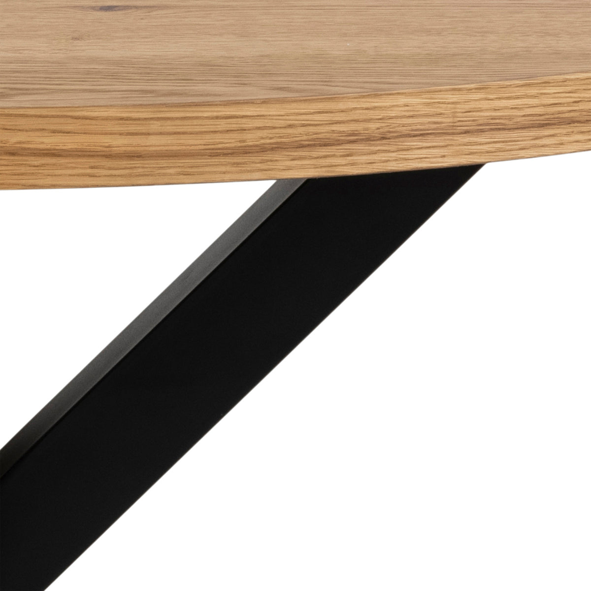 Harlow Dining Table in Oak with Black Legs