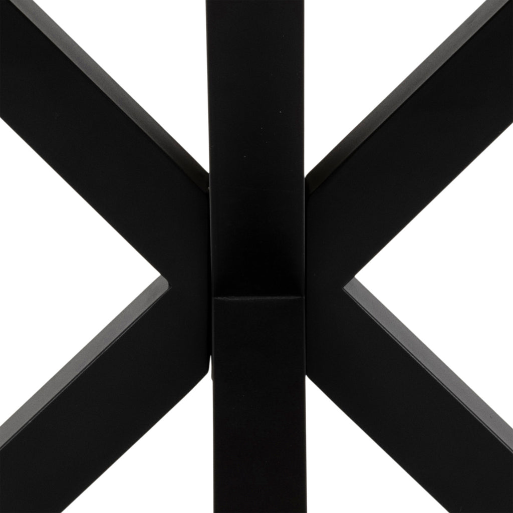 Harlow Dining Table in Oak with Black Legs