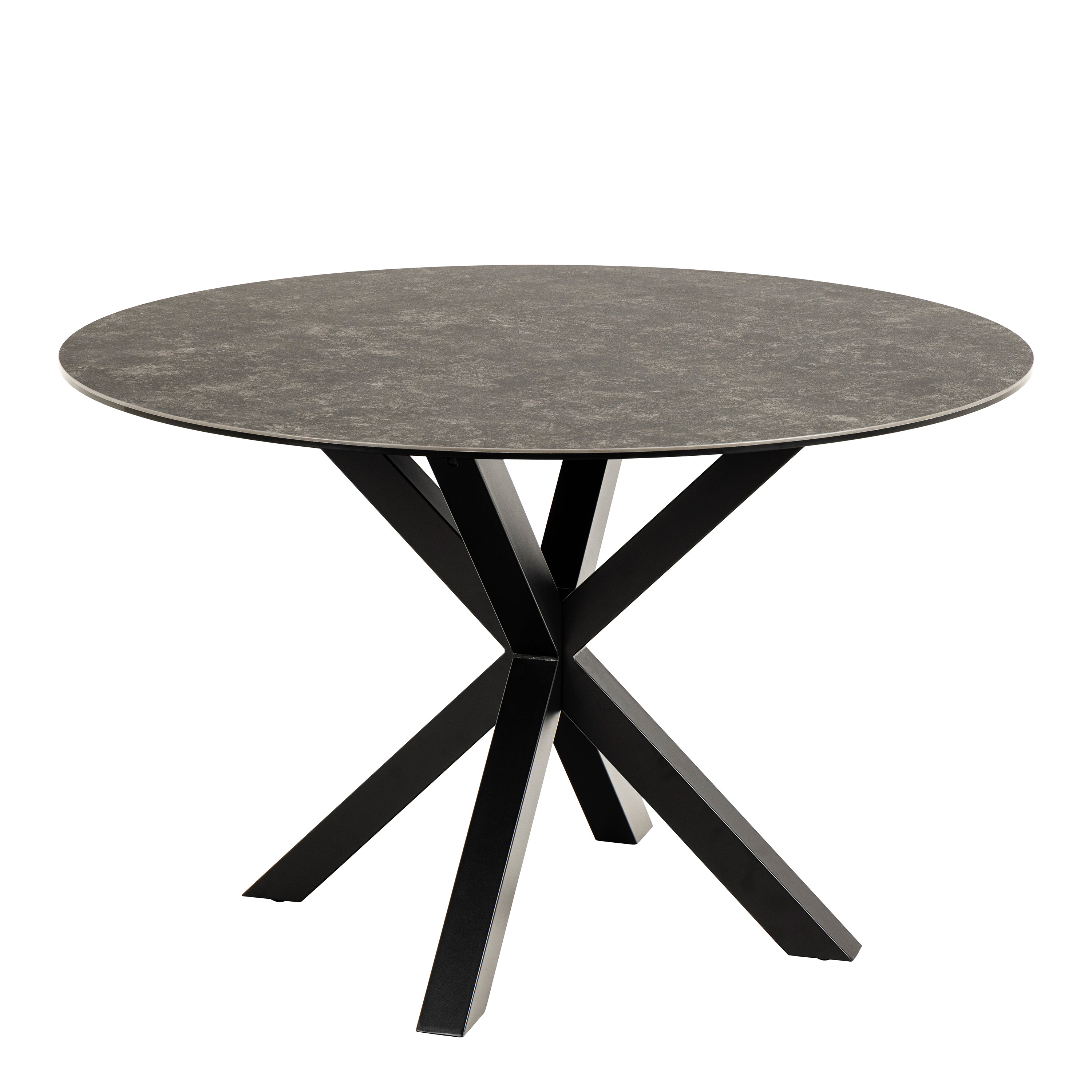 Harlow Round Dining Table with Ceramic Black Top