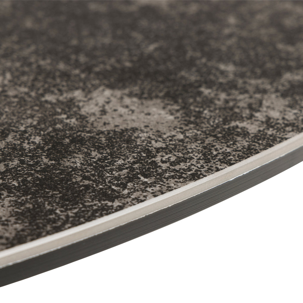 Harlow Round Dining Table with Ceramic Black Top