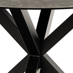Harlow Round Dining Table with Ceramic Black Top