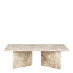 Lyra Rectangular Coffee Table with Brown Marble Top 140cm