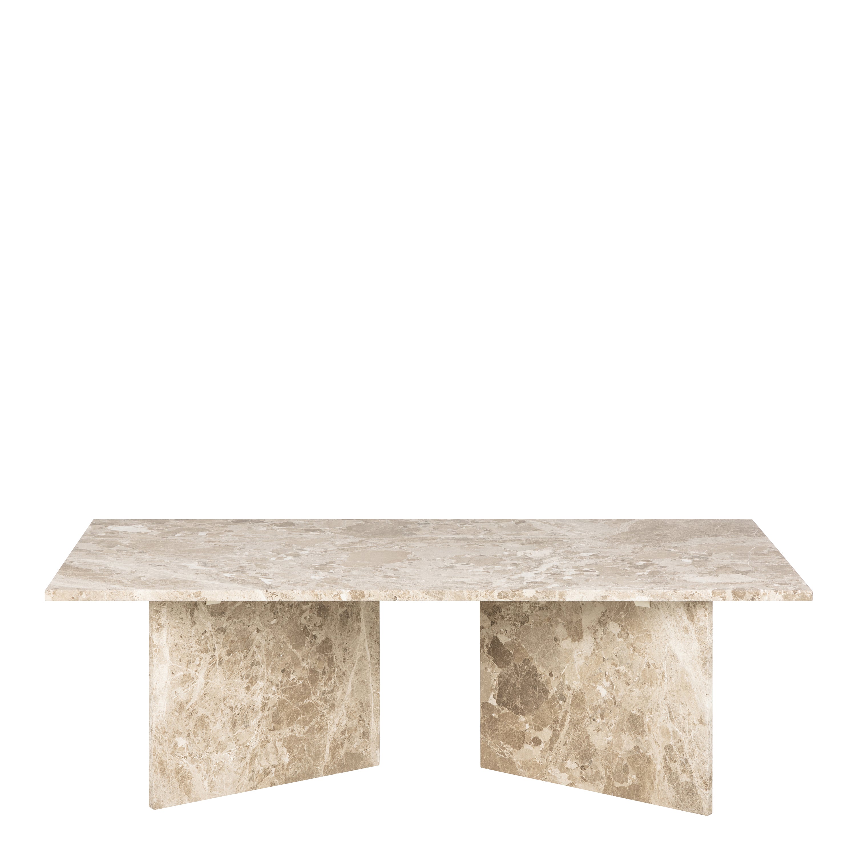 Lyra Rectangular Coffee Table with Brown Marble Top 140cm